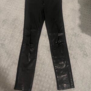 rag & bone Black Skinny Faux Leather Jeans